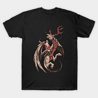 Santa Riding Dragon T-Shirt